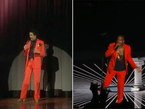 Kanye West looking like he's in Richard Pryor's Sunset strip outfit