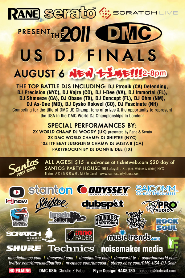 2011 DMC USA Finals Flyer